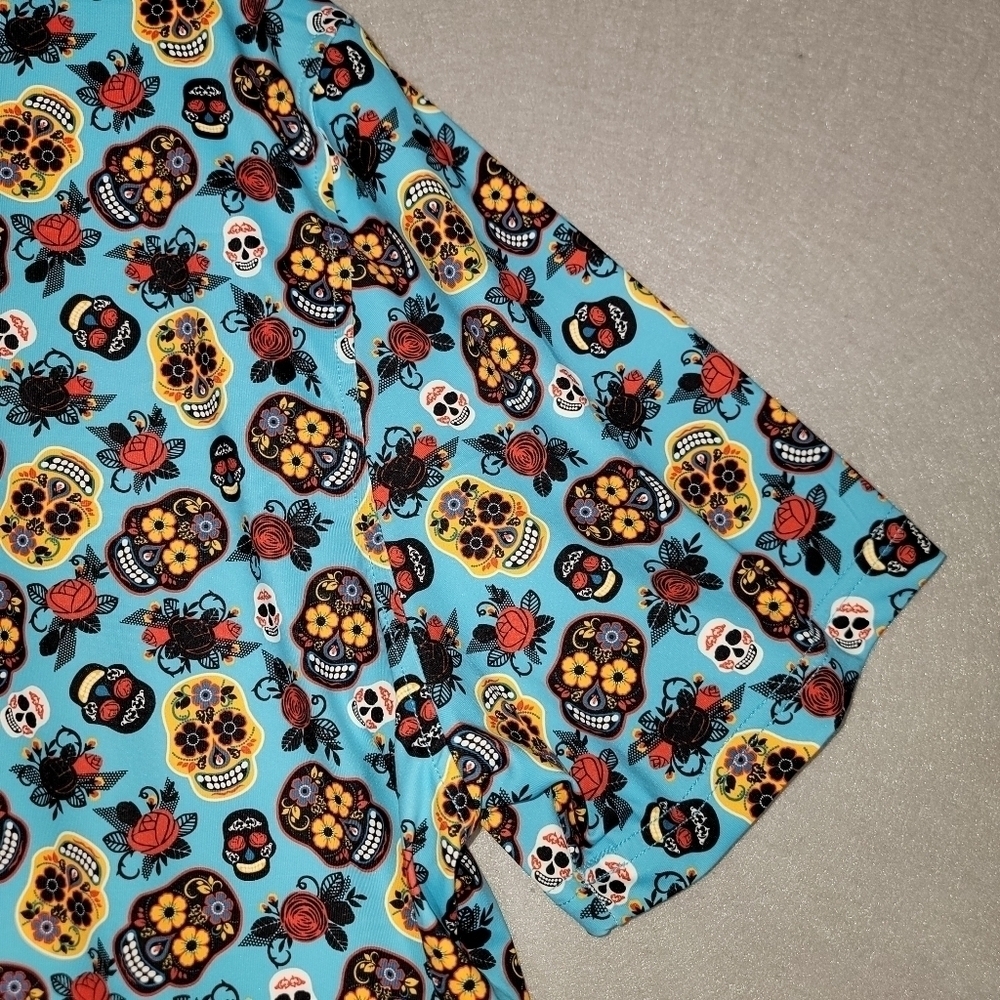 1764 Signature Performance Golf Polo Sugar Skull Sugar Dance SV16324 Size XL - Picture 9 of 10